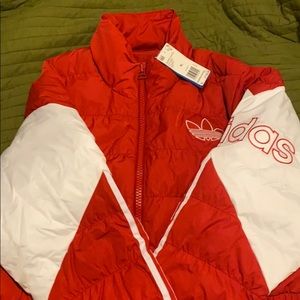 Cropped puffer adidas jacket